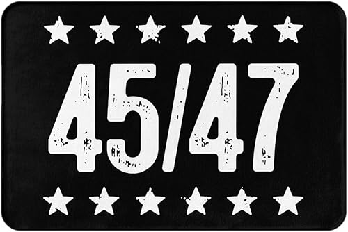 ELODEK Trump 45 47 2024 - Felpudo grande de 24 x 16 pulgadas, tapete antideslizante para puerta de bienvenida, atrapador de suciedad, alfombra