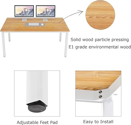 Miniatura 4 de DlandHome Escritorio de computadora de 31.5 pulgadas, escritorio para oficina en casa, mesa de escritura, mesa de estudio, escritorio para juegos,