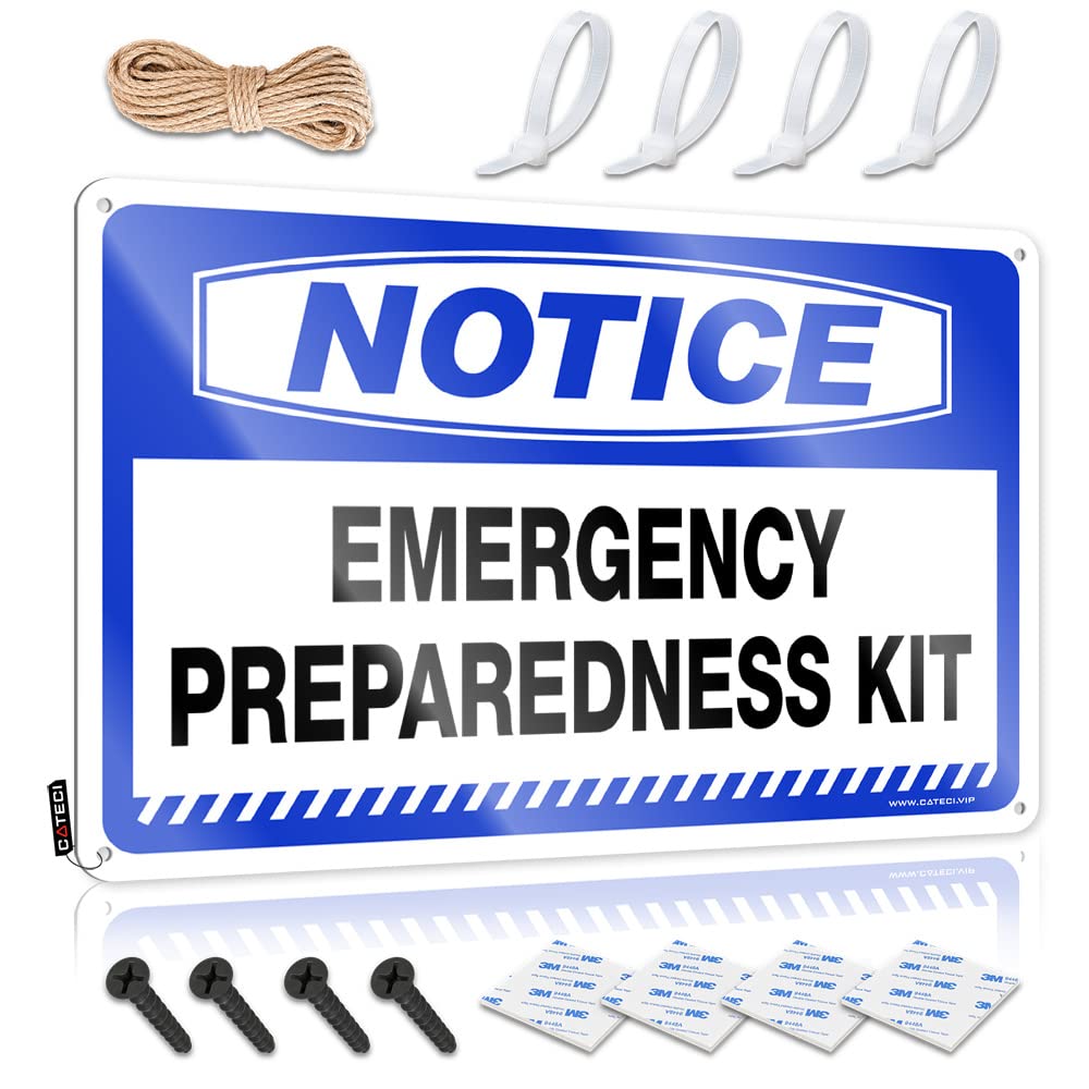 Funny Sign Mancave Stuff For Men Farmhouse Aesthetic Accessories Notice Emergency Preparedness Kit - Easy To Hang Art(30X40CM)