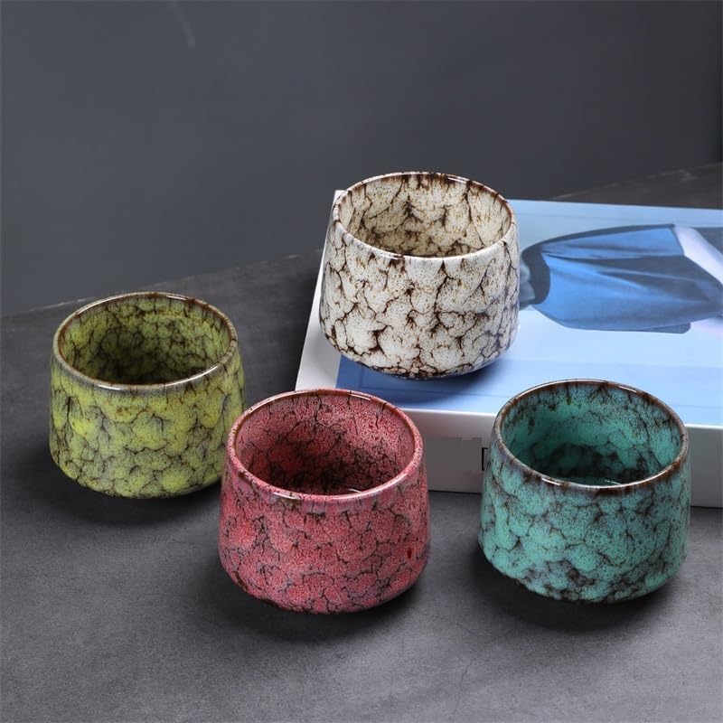 GSOUL Kungfu Tea cup Ceramic Cup Kiln-changed Stoneware Retro Coffee Single Small Tea Cups