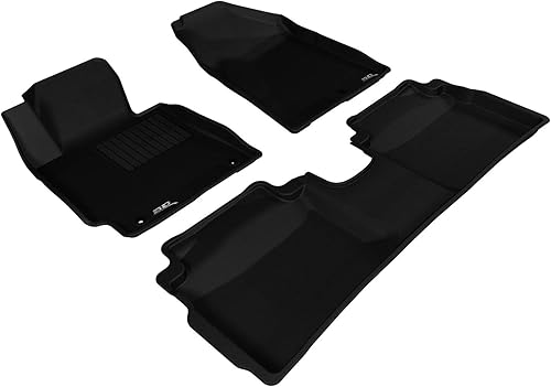 3D MAXpider L1KA01701509 Juego completo de alfombrillas para todo tipo de clima para modelos selectos Kia Forte - Kagu Rubber negro