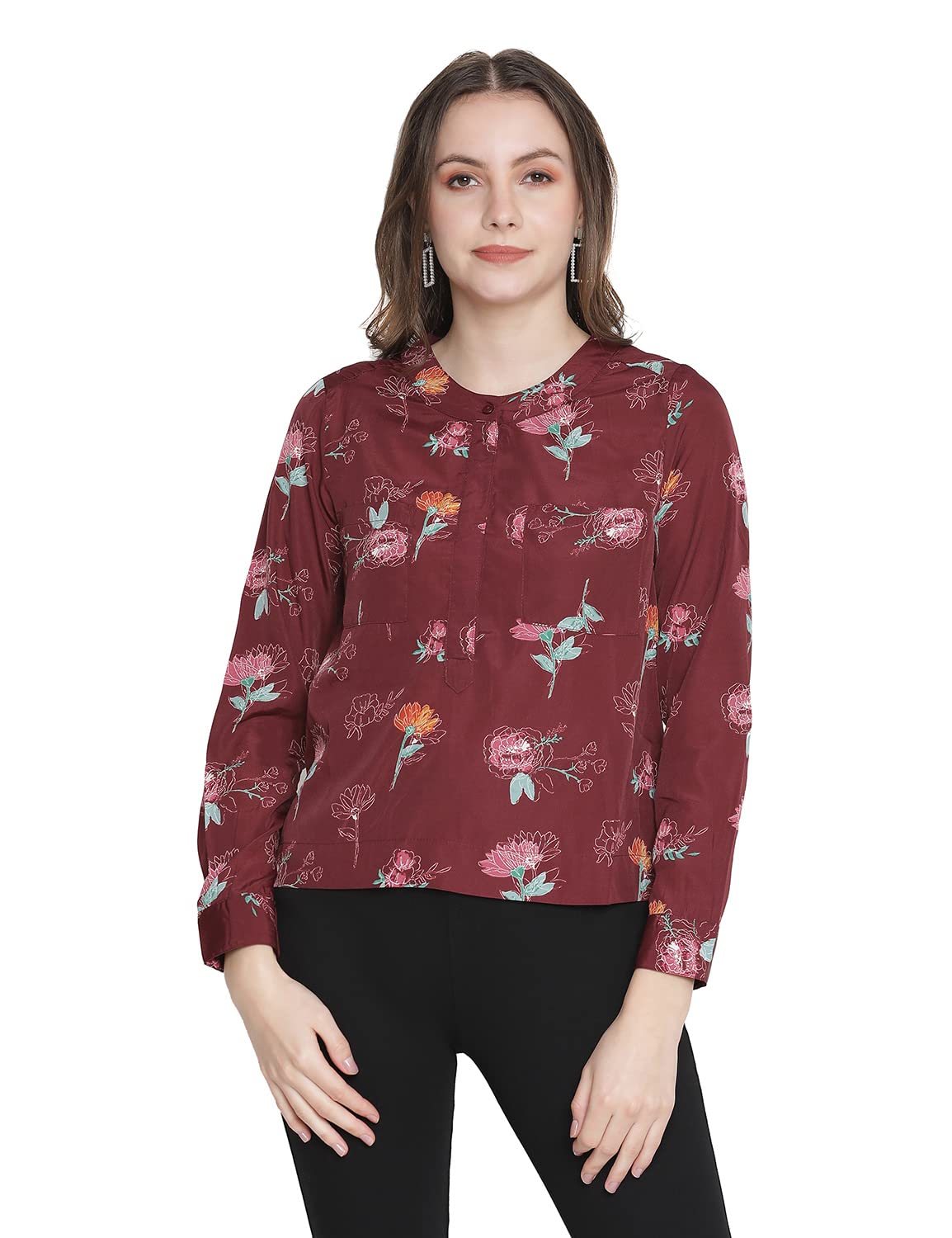 oxolloxo moonly Blue Floral Print Women top-picture-12
