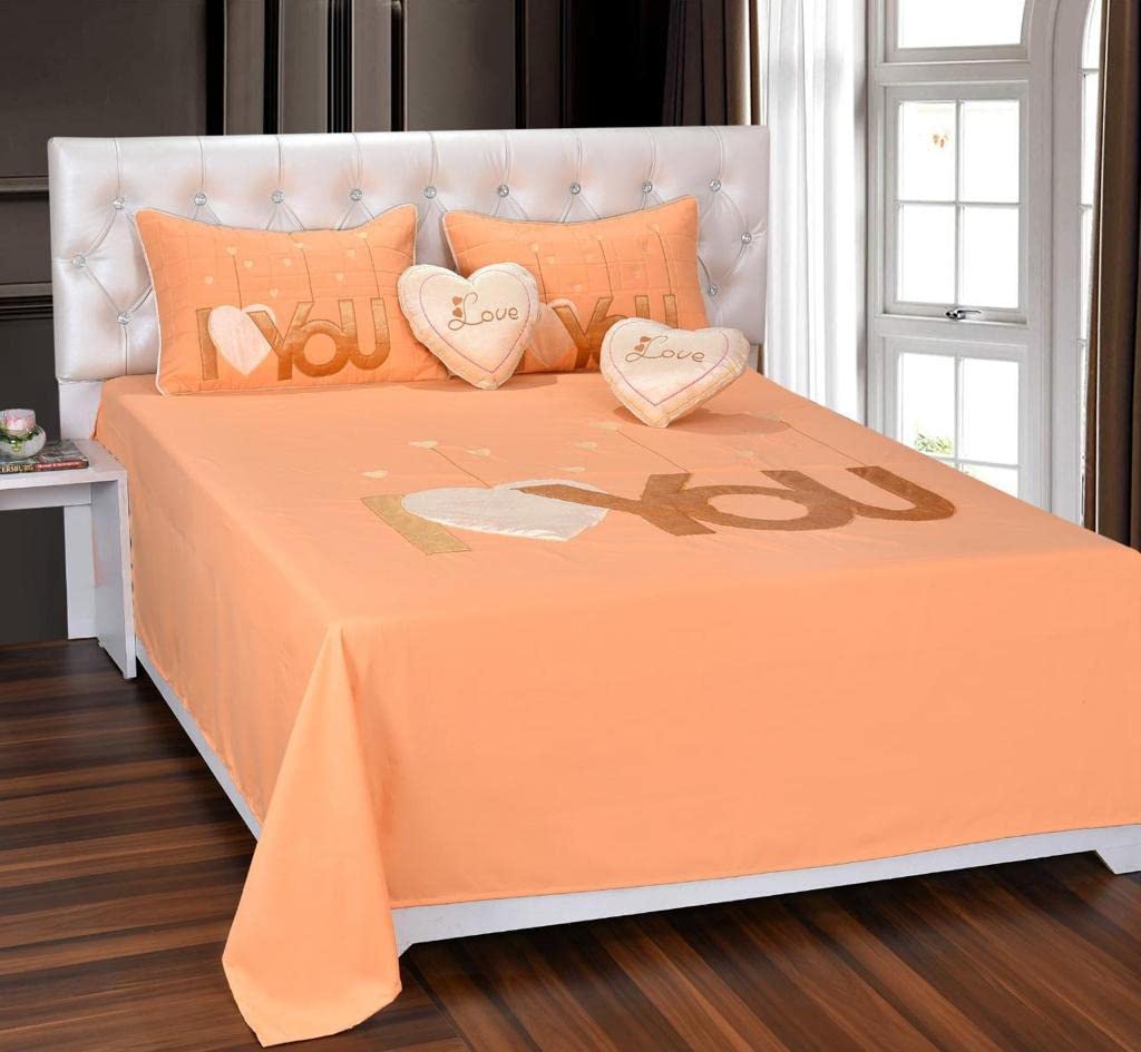 tbc the bazar choice Pure Cotton 5Pc Bedding Set for Couples, Double