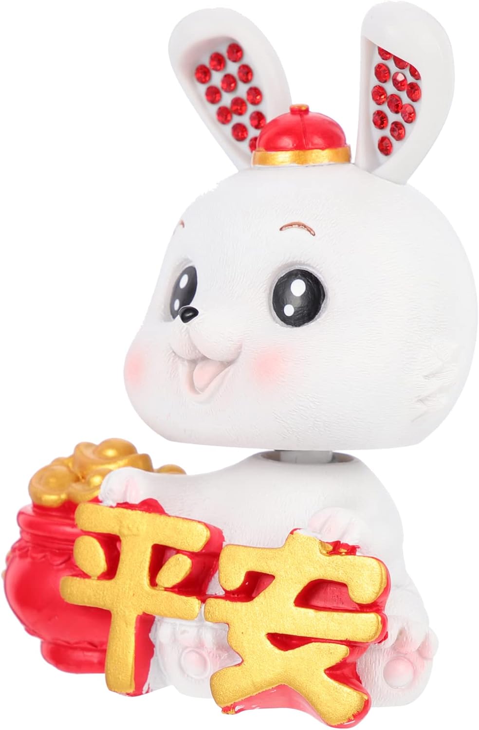 NOLITOY Bunny Bobblehead Figurine Car Dashboard Rabbit