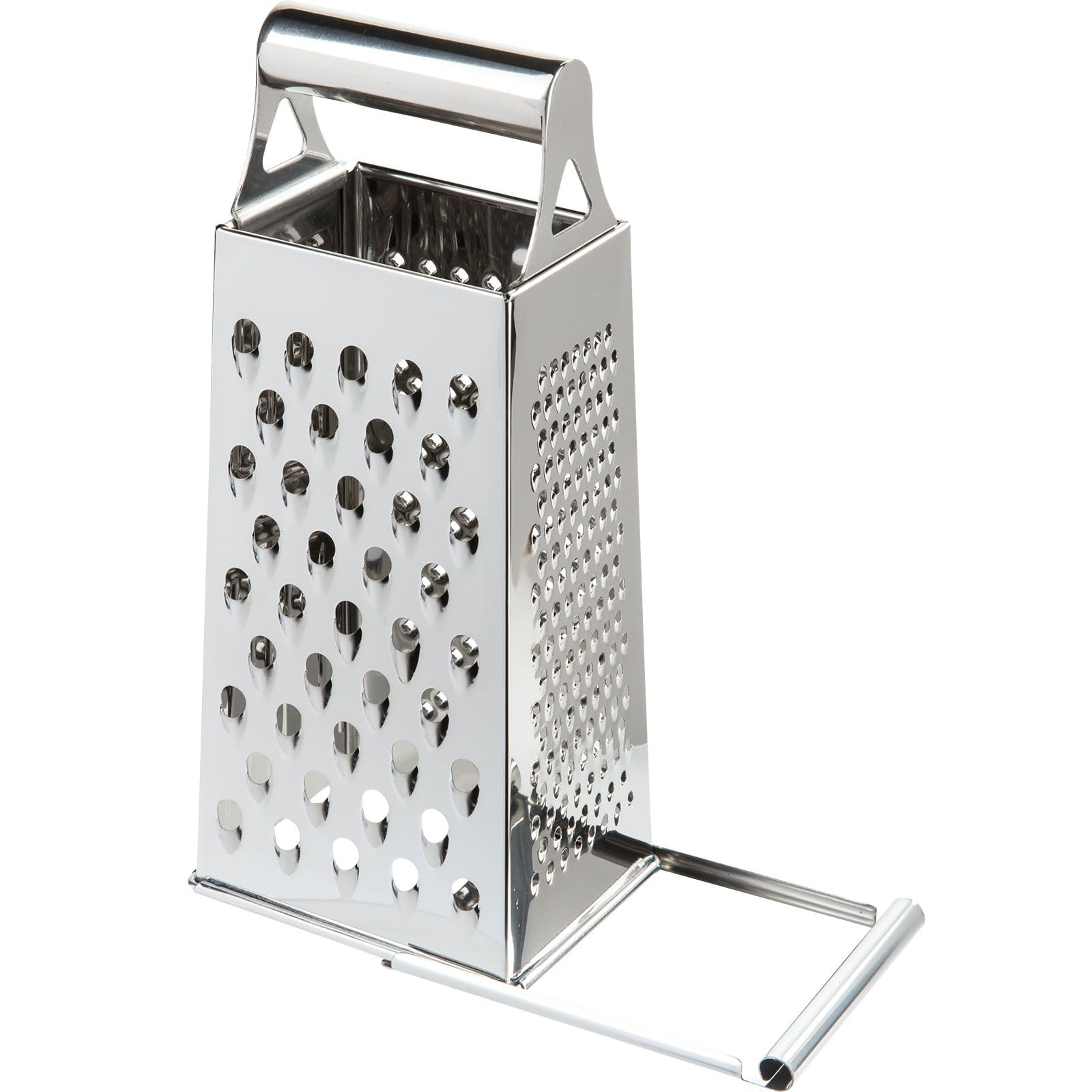Westmark Square Grater With Sliding Closure, 4 Cutting/Grating Surfaces, Height: 26.4 cm, Stainless Steel, Quattro, Silver, 11382270