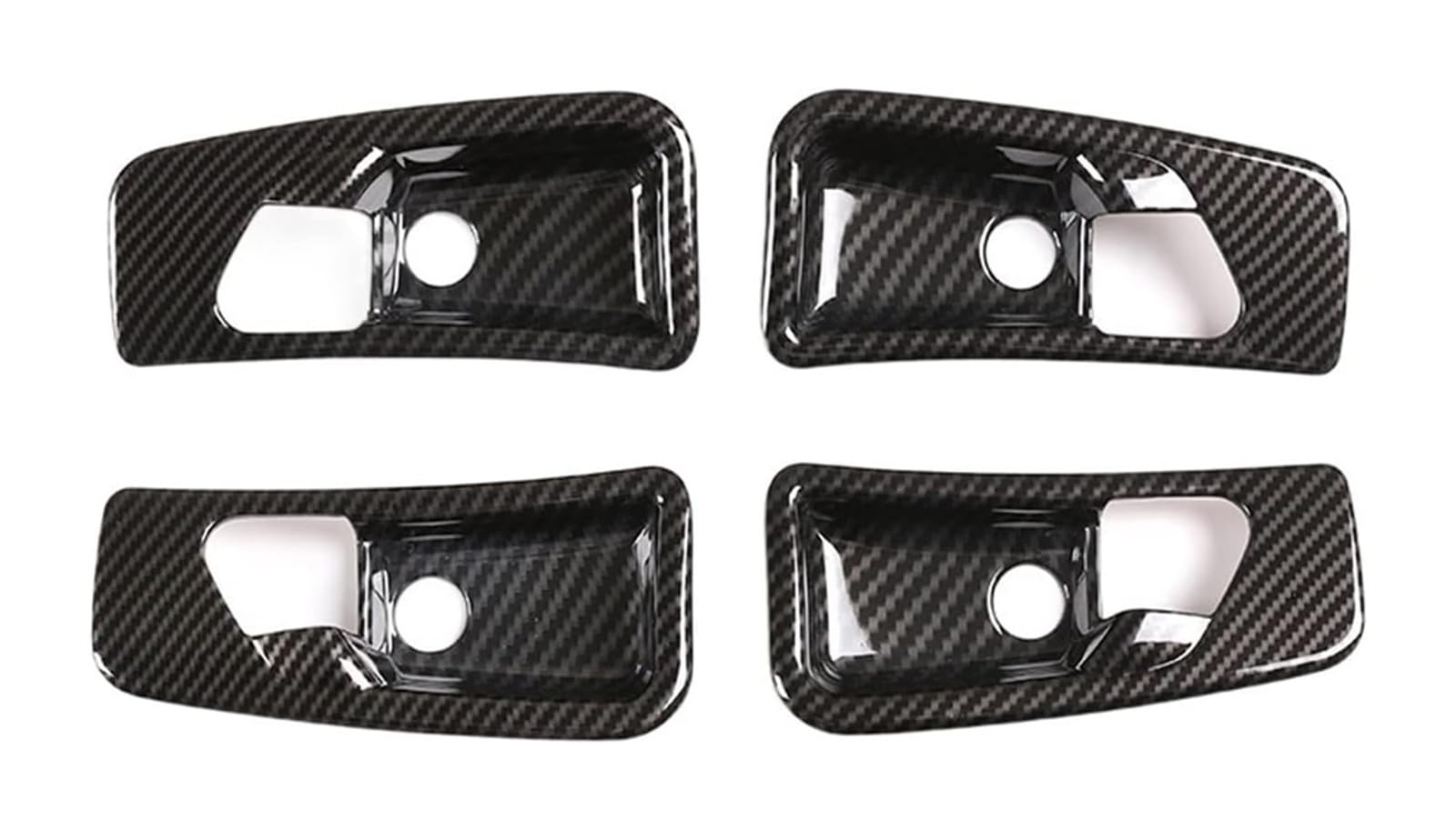 FANGZIQF Inner Door Pull Handles for G Class W463 2007-2018 ABS Car Inner Door Handle Bowl Cover Stickers(Carbon Fiber)