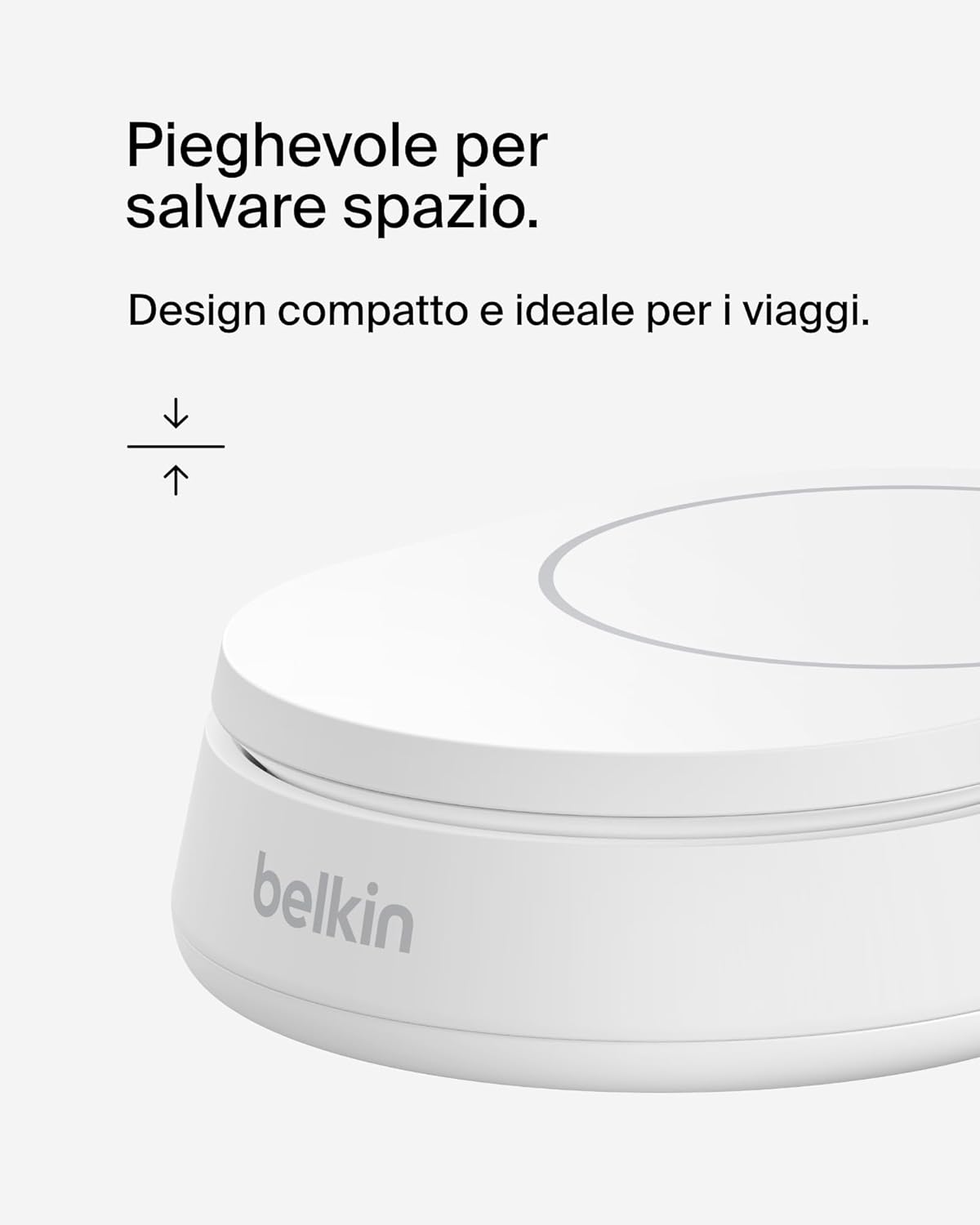 Belkin BoostCharge Pro Supporto di ricarica magnetica convertibile 15W, caricatore wireless Qi2, caricabatteria wireless rapido Qi2 compatibile con MagSafe per iPhone 16/15/14/13, AirPods Pro, Bianco alimentatore no incluso Bianco - Immagine 5