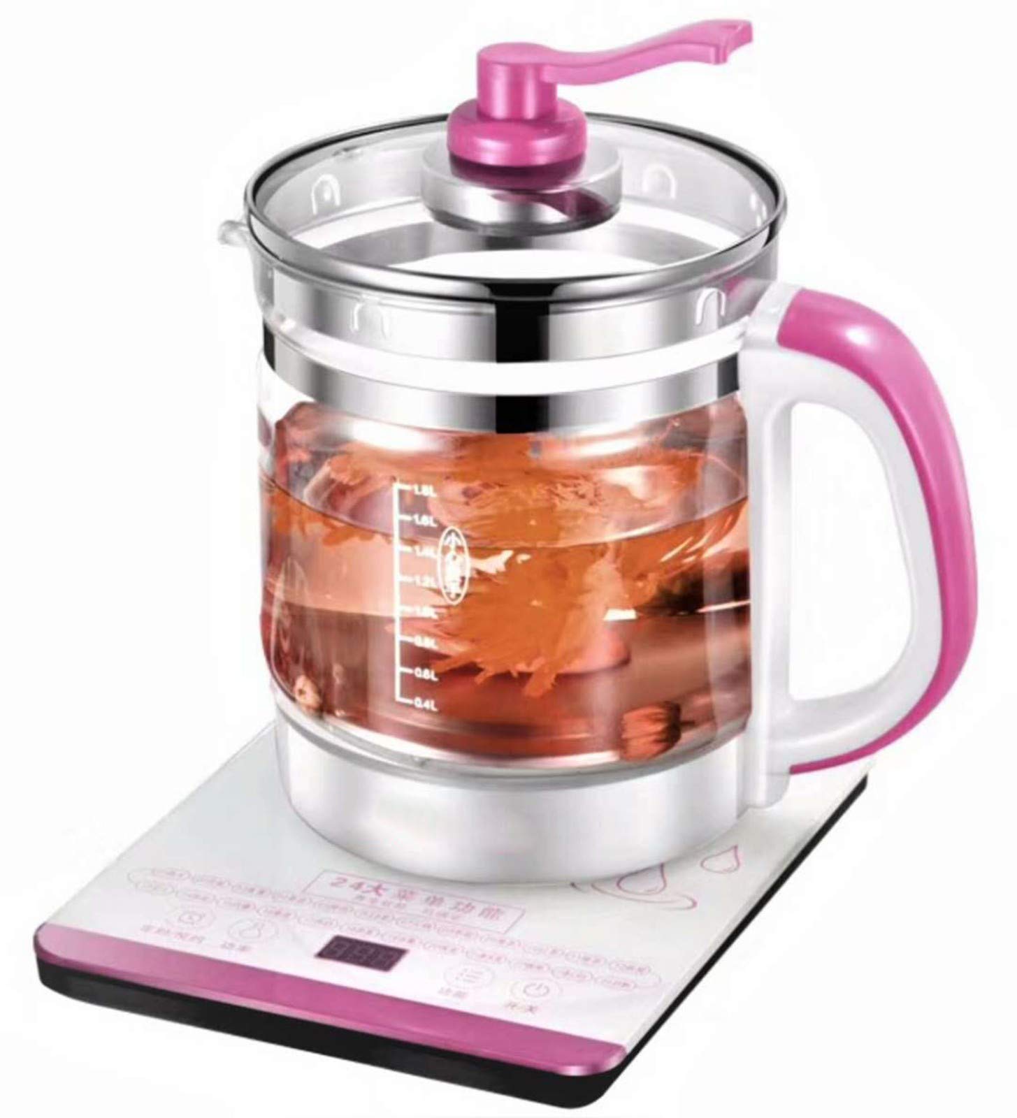 Hervidor saludable, Tetera eléctrica automática de vidrio for cocinar té, sopa y flores