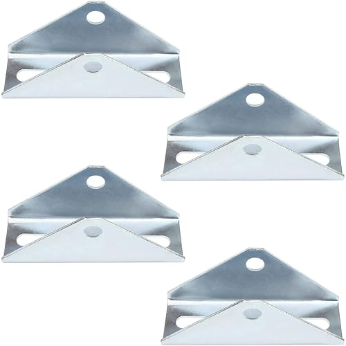 4 Pcs Solar Panel Tilt Mount Bracket for 1-5/8" Strut Channel, Pivot Holes Accept 1/2" Bolt
