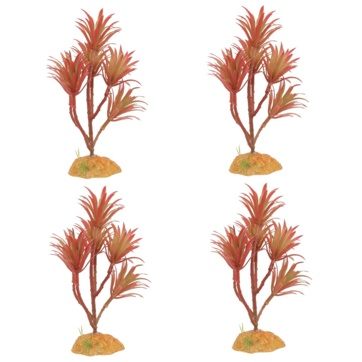 BESPORTBLE 4 Pz Piante Verdi e Paesaggistiche Simulate Pianta Finta Acquario Macramé Decorazione Di Pesce Piante Acquatiche Artificiali Habitat Eucalipto Bolla Stagno Arredamento Plastica