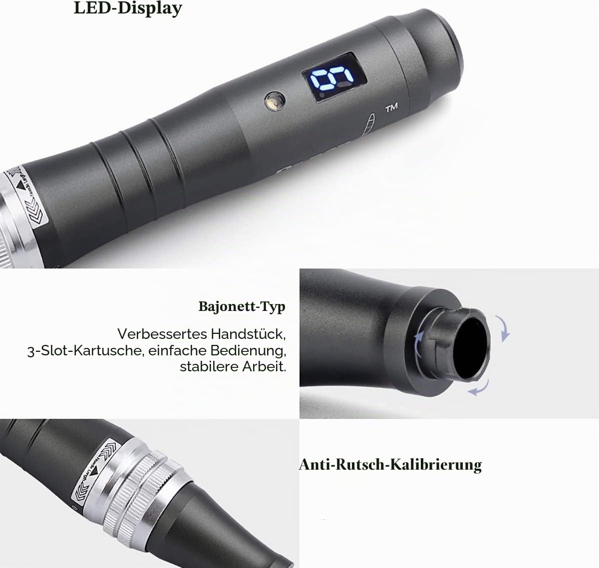 Dr.Pen Ultima M8 Microneedling Pen - Drahtloses Mikro-Needling pen elektrisch Derma Pen für Gesicht, Körper and Hautpflege, Microneedling Stift - mit 5 Stück 16-Pin-Kartuschen