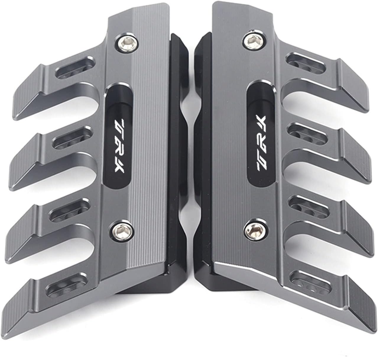 for Benelli TRK251 TRK125 TRK502 502X Motorcycle Mudguard Front Fork Protector Guard Block Front Fender Slider Accessories Side Guard CNC Aluminum Multiple Colour (Color : Gray)
