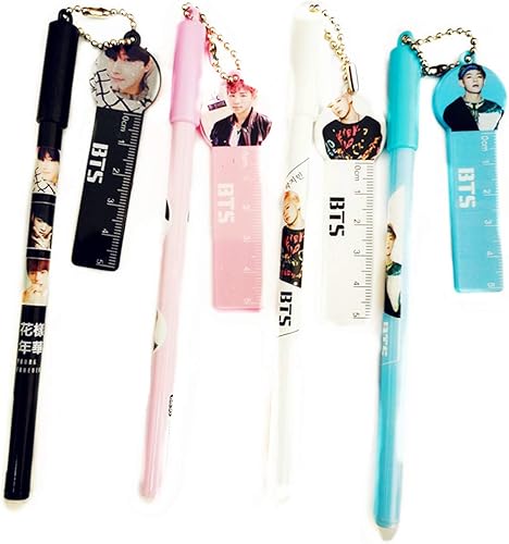 JinYu Kpop BTS Bangtan Boys - Bolígrafo de gel para niños 4 colores A disponible en Yaxa Colombia