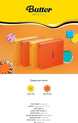 Miniatura 2 de Music & New WEVERSE PREORDER BTS Butter AlbumExtra Photocards Set CreamPeaches ver. SET