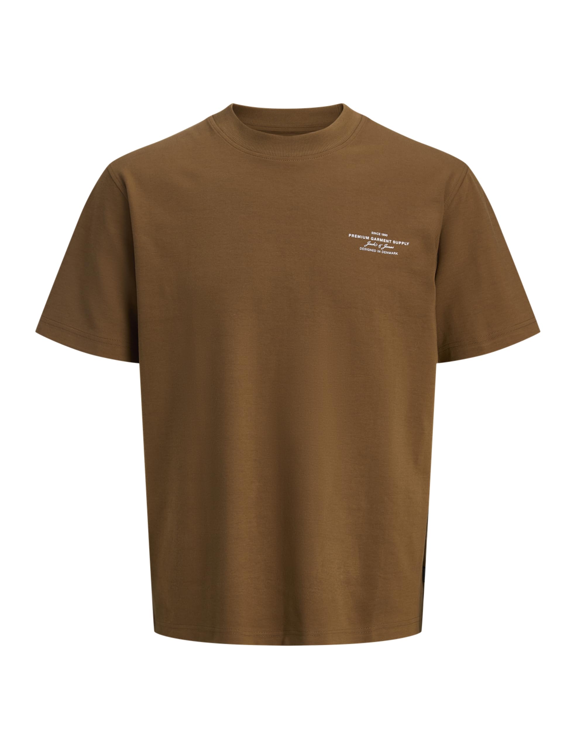 JACK & JONES Men's Jprblachad Branding SS Crew Neck Tee Sn, Emperador, S