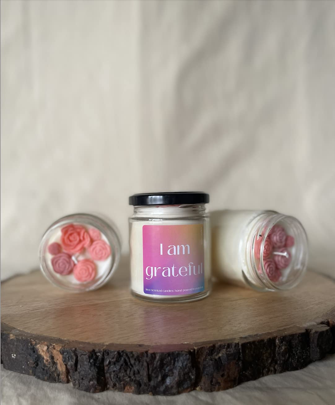 I am Grateful Candle Affirmation Candle Scented Affirmation Candle