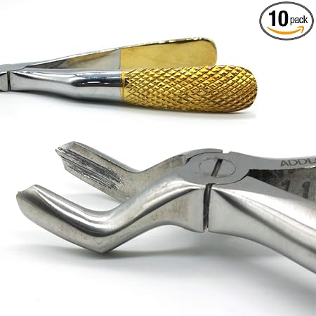 ADDLER DENTAL FORCEPS PEDO CHILDREN LOWER INCISORS AND CANINES EASY GRIP, HANDLE NO:- 563 GGPH. LIFE TIME ANTI RUSTING WARRANTY.