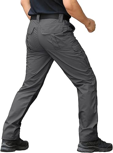 Miniatura 3 de CARWORNIC Pantalones tácticos Ripstop para hombre, resistentes al agua, pantalones cargo militares, ligeros, con bolsillos EDC para senderismo