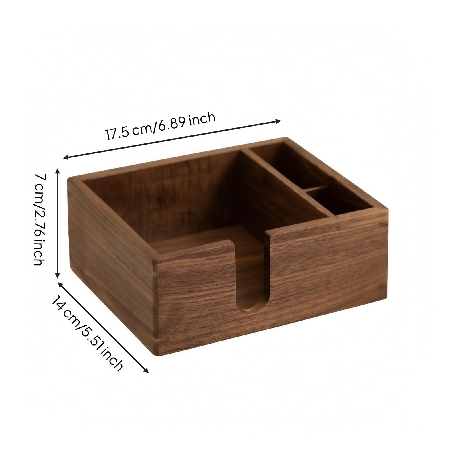 Organizador con Compartimentos Morno Compacto, Servilletero con Divisiones, Multifunción, Organizador, para Comedor, Oficina, Baño, Negro