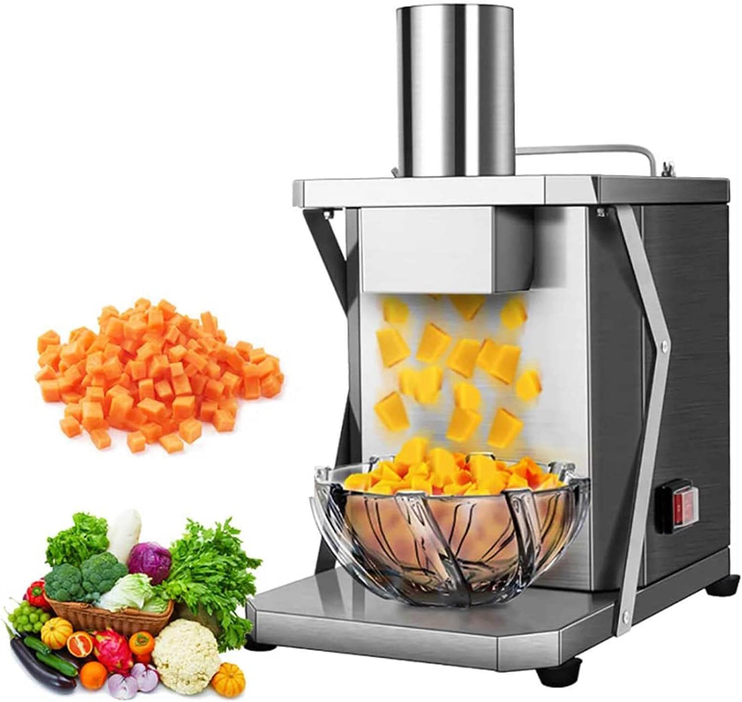 Commercial Stainless Steel Vegetable Chopper,200w Electric
