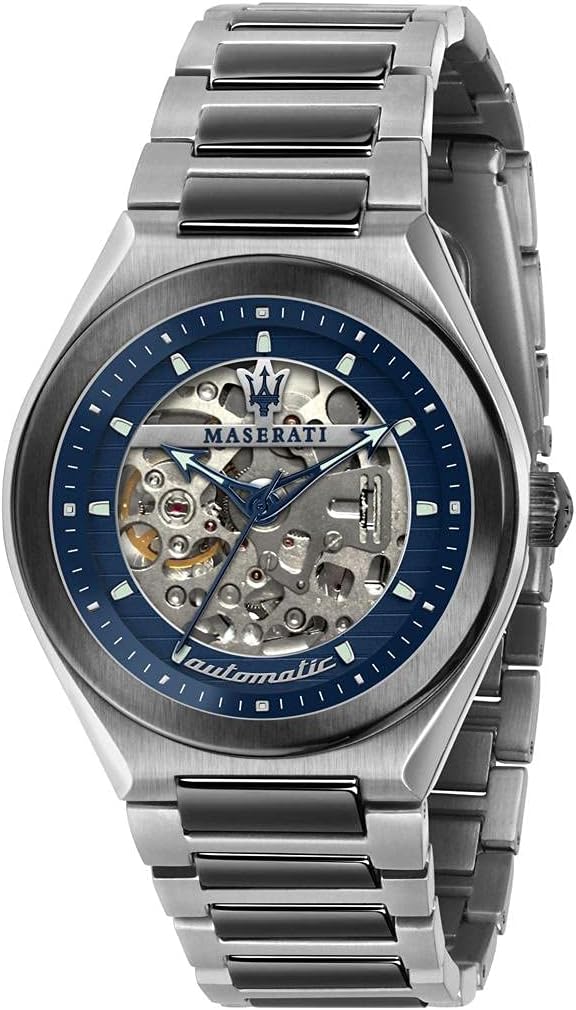 Maserati Men's Triconic R8823139003 Silver Stainless-Steel Hand Wind Fashion Watch