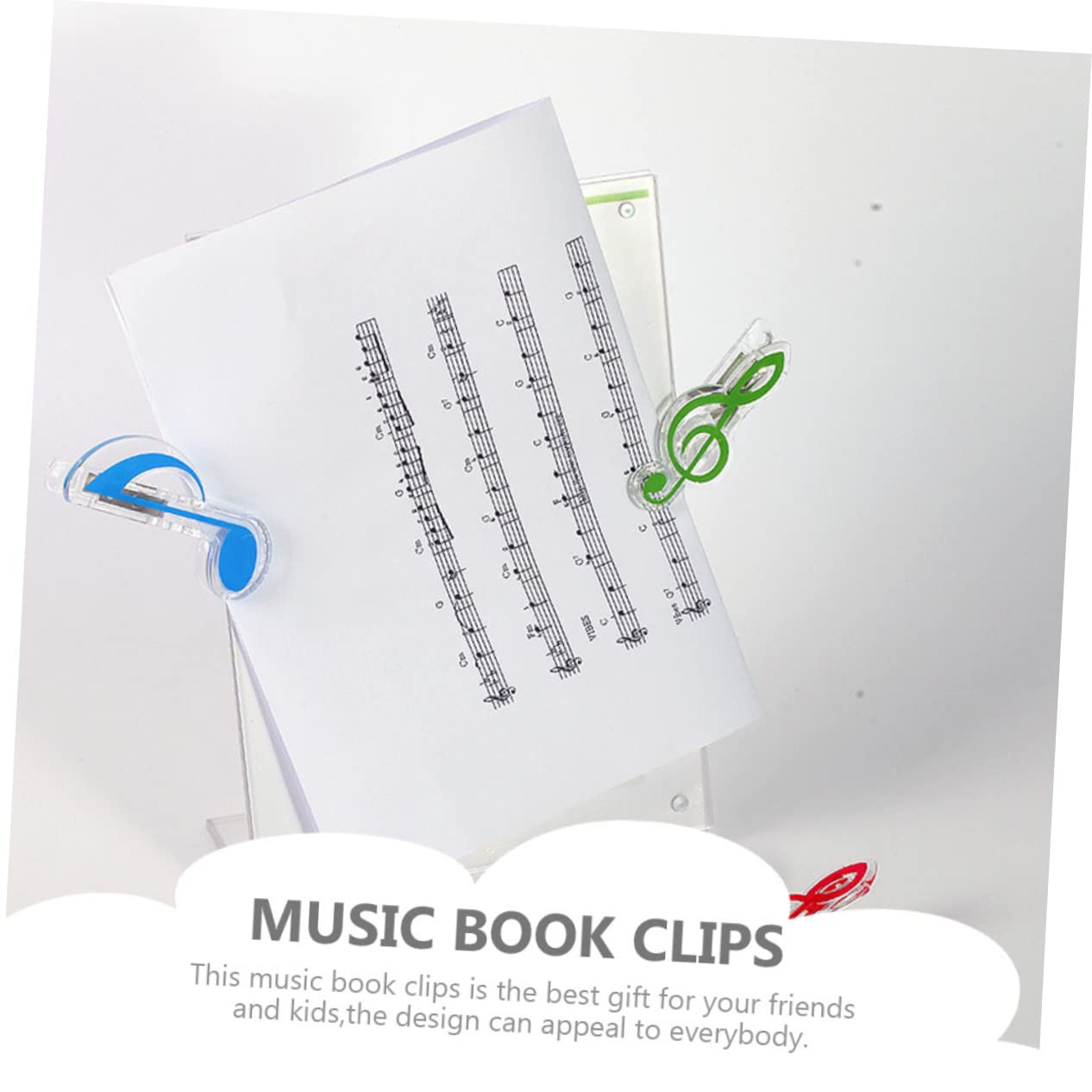 UPKOCH 40stücke Kreative Musikbuch-clips Notenhalter Und Notenklammern Verschiedenen Farben Halten Von Notenblättern Und Dokumenten Leicht Und Tragbar Starke Klemmkraft
