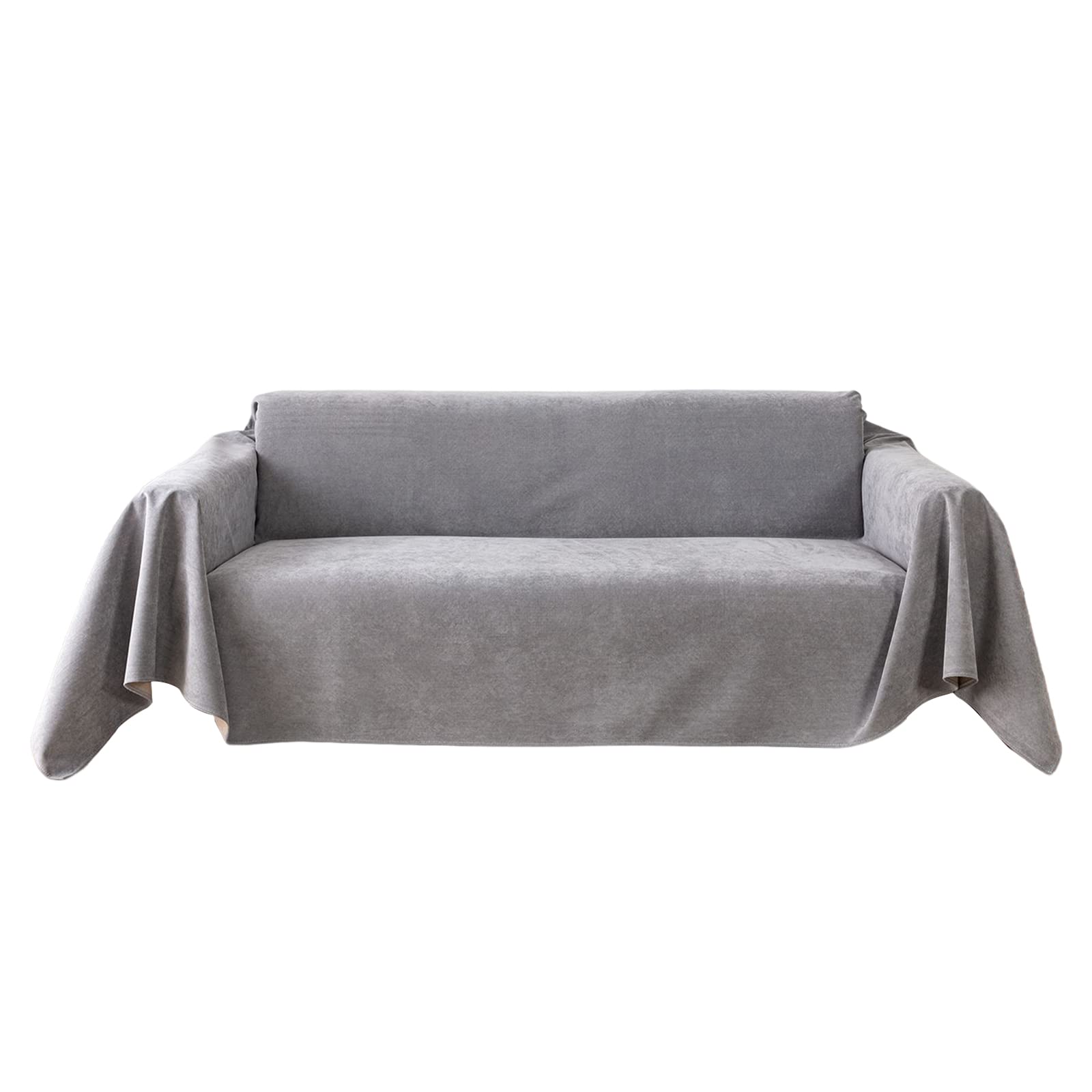 Tejido Grueso Antideslizante Fundas de sofá Ajustables Impermeable Cubre Sofá Protector Extraíbles Almohadilla para sofás Protector de Mascotas 180 * 130cm-Gris