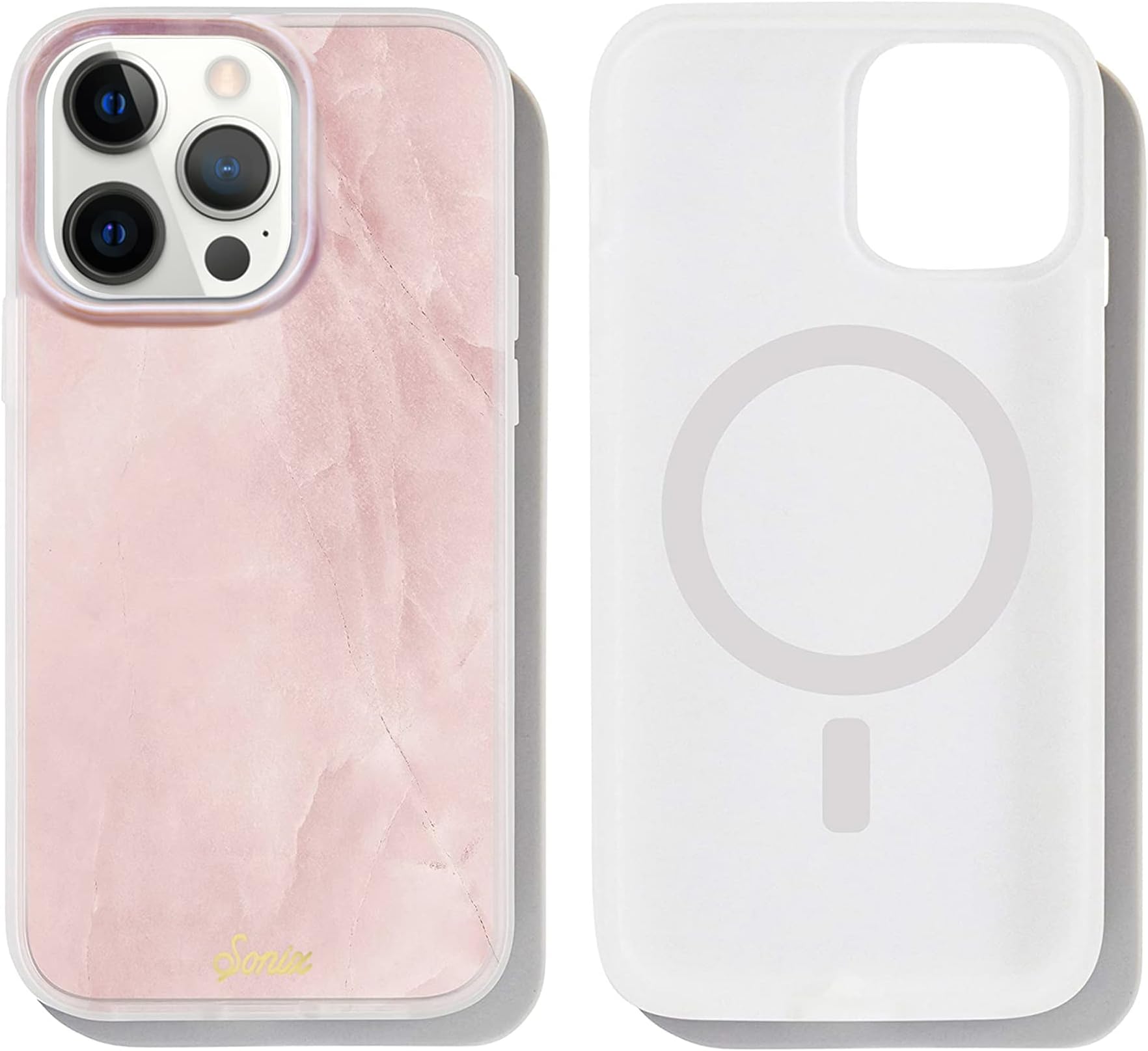 Sonix Case for iPhone 13 Pro Max / 12 Pro Max | Compatible with MagSafe | 10ft Drop Tested | Pink Quartz