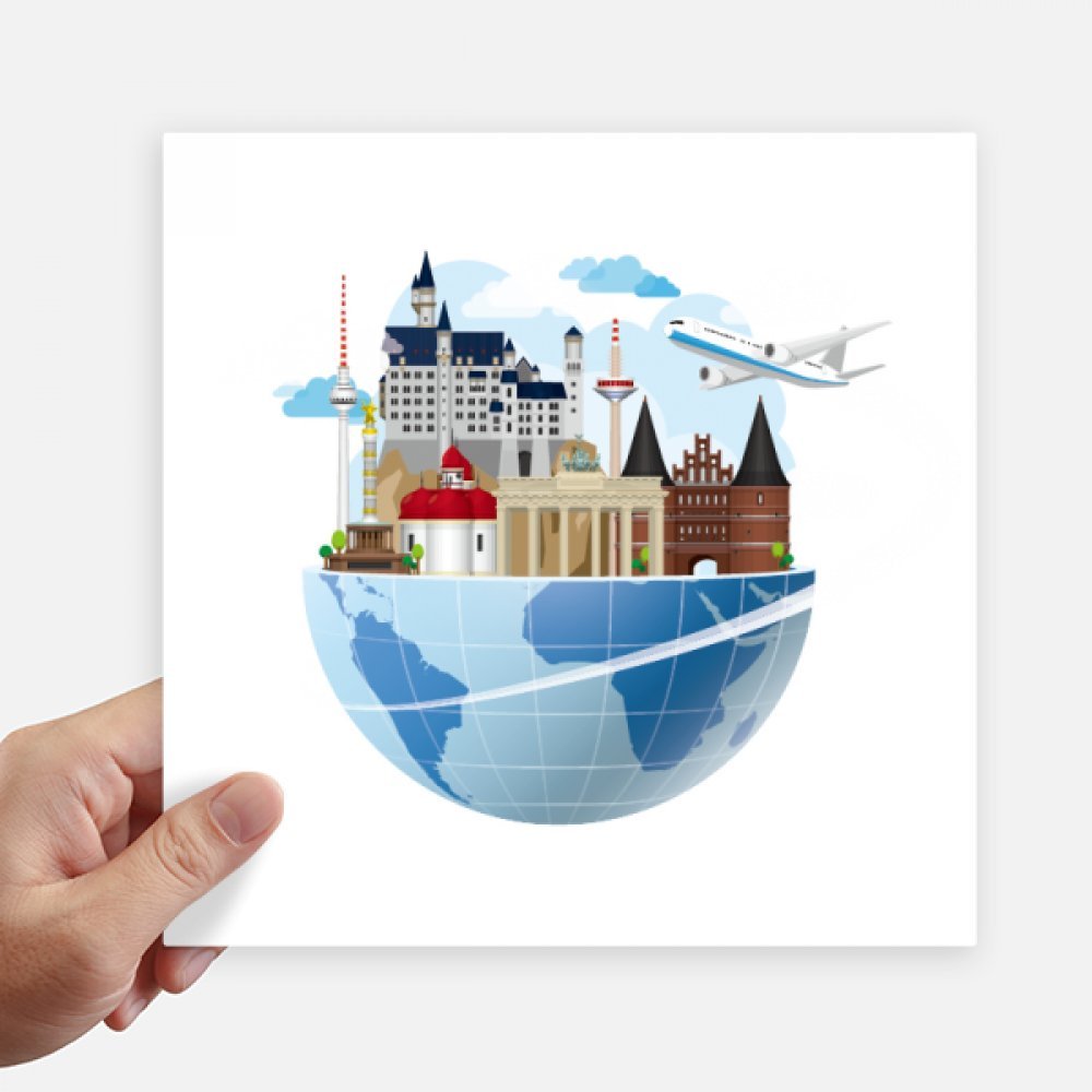 Sticker voyage Allemagne plan 20cm décorez votre valise ou ordinateur portable