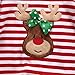 Baby Boys Girls Long Sleeve Christmas Striped Red Nose Reindeer Romper Jumpsuit (70(0-6M), A)