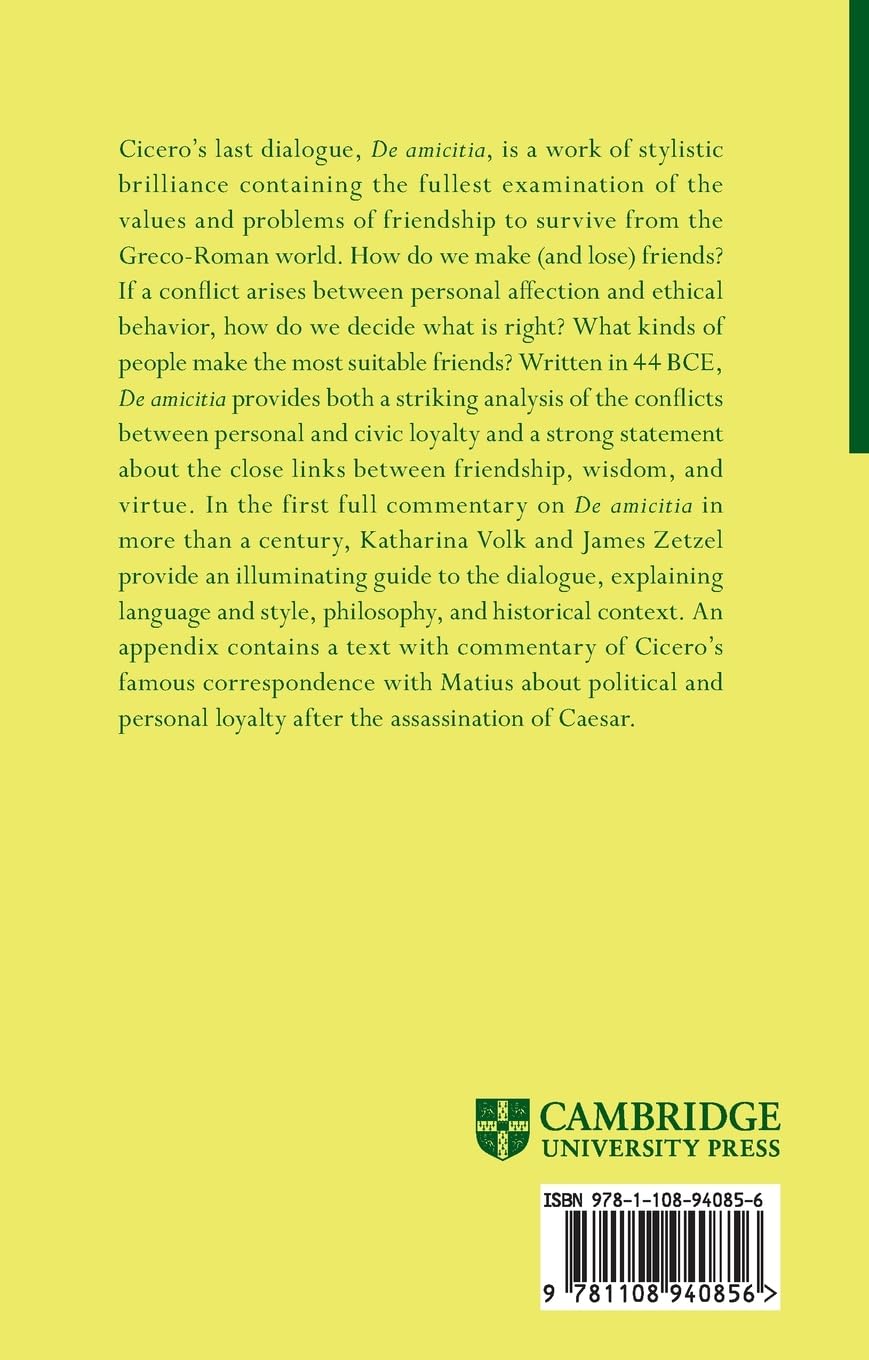 Cicero: Laelius de amicitia (Cambridge Greek and Latin Classics)