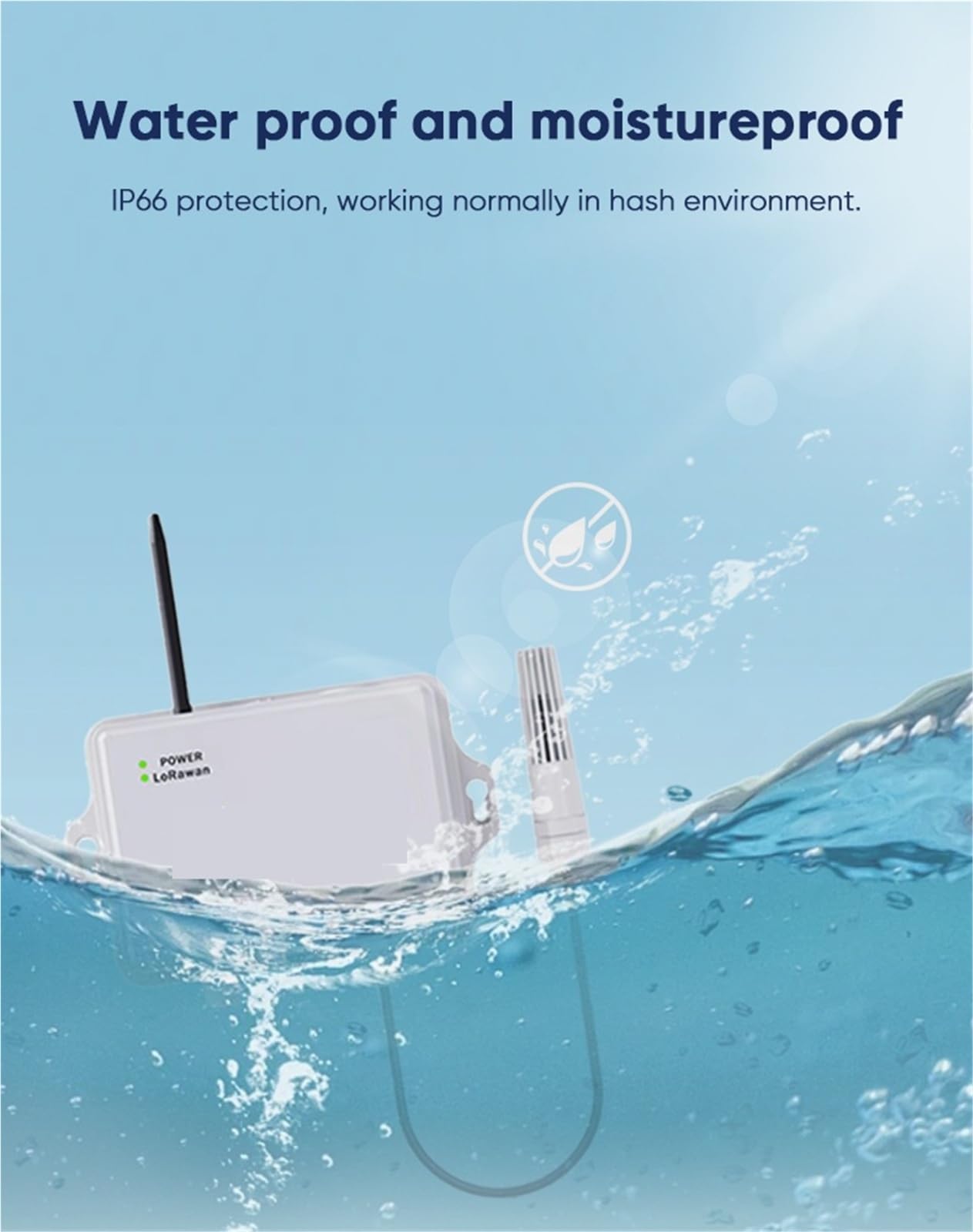 Indoor Outdoor Temperature and Humidity Sensor LoRaWAN WiFi RS485 Temperature Humidity Transmitter for HVAC System