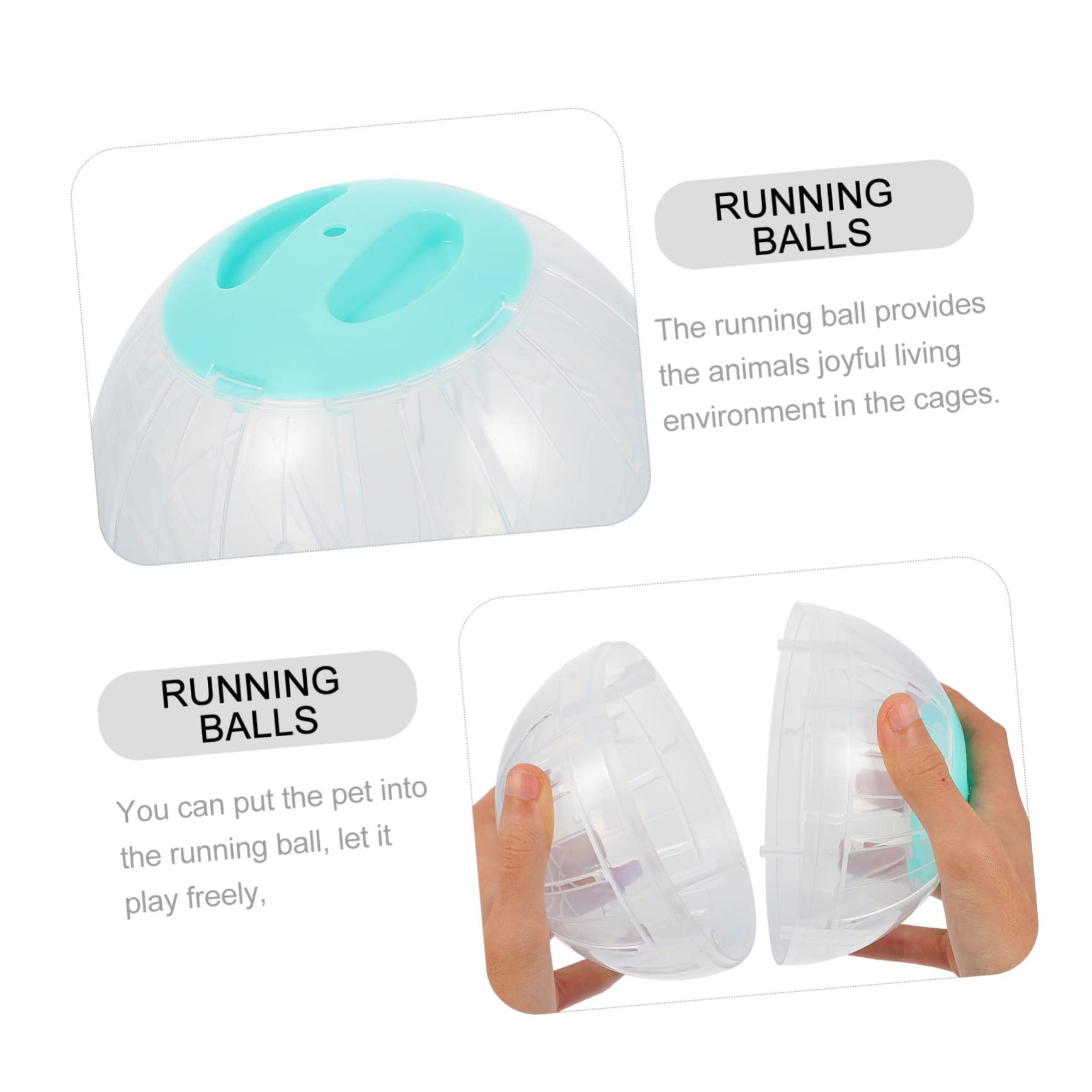 2sets Lustiges Haustierspielzeug Hamster Laufen Joggen Mäuse Übungsspielzeug Kompakt Und Leicht Für Hamster 2 Stücke * 2