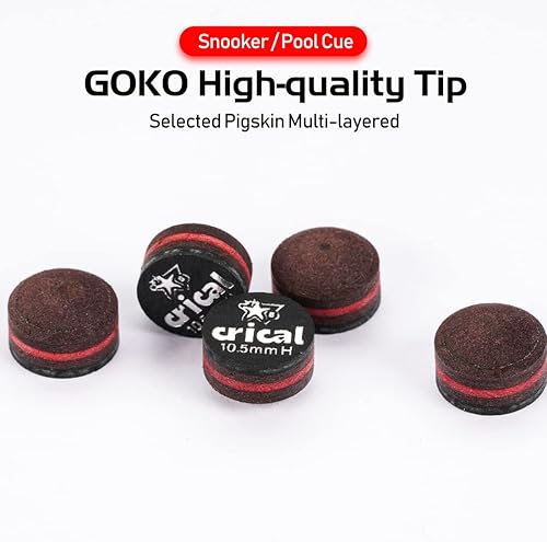 Miniatura 9 de CRICAL Puntas para taco de billar de 5 capas (dureza suavemediadura) Puntas para taco de billar (tamaño 11 mm 11.5 mm 12 mm 13 mm) Accesorios para