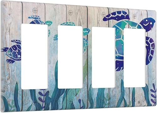 Miniatura 124 de Cubierta de Interruptor de Luz de 1 Gang con Escena de Flores de Grecia Mediterránea, Dispositivo Individual Basculante/GFCI, Placa Decorativa