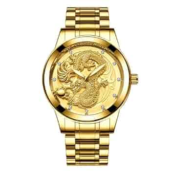 ウィジャ盤のドラゴン 金色 デザイン Amazon | [AiO JAPAN] 腕時計 盤面ゴールド ゴールドドラゴン