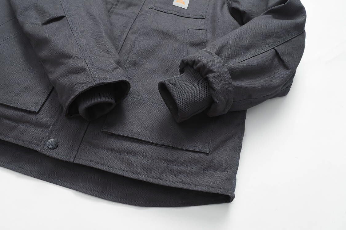 Men's Quilted Flannel Lined Work Coat Long-Lasting Loose Casual Jacket Waterproof Workwear - Image 6