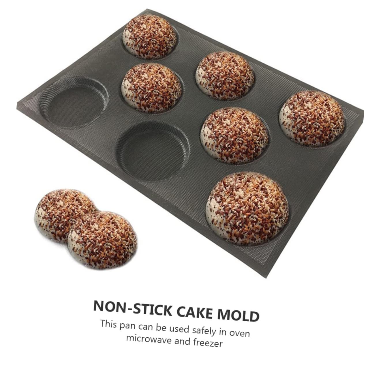 LIFKOME 3pièces Moule à Silicone Antiadhésif Cavités Résistant Aux Hautes Températures Pour Cuisson De Pains Sains Compatible Four Congélateur