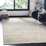 SAFAVIEH Area Rug 8x10 - Vintage Leather Collection - Large - Beige, Handmade Leather, Ideal for Living Room, Bedroom, Dining Space (VTL105B)