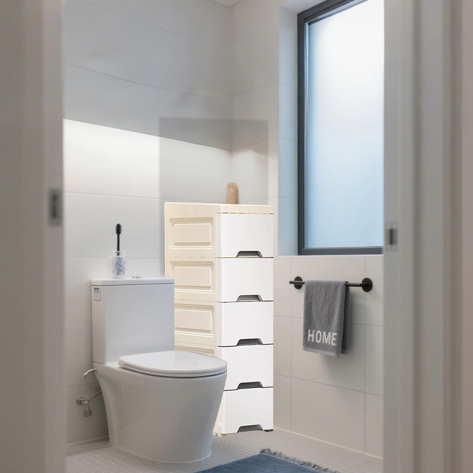 Badezimmerbodenschrank - Stehende Regaleinheit Für Ein Badezimmer | Schrank Mit Schubladen | Schubladen-Design Vertikale Organizer Regale Wohnung, Restaurant