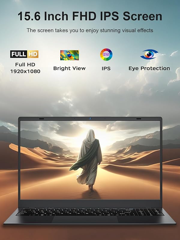 BLUEING 15.6-Inch Laptop Computer, Gold 6500Y Processor (Up to 3.4GHz), 32GB RAM 512GB SSD, 1080P FHD IPS Display, Win11, Type-C, HDMI, USB3.2, BT5.2, WiFi 5, Laptops image 3