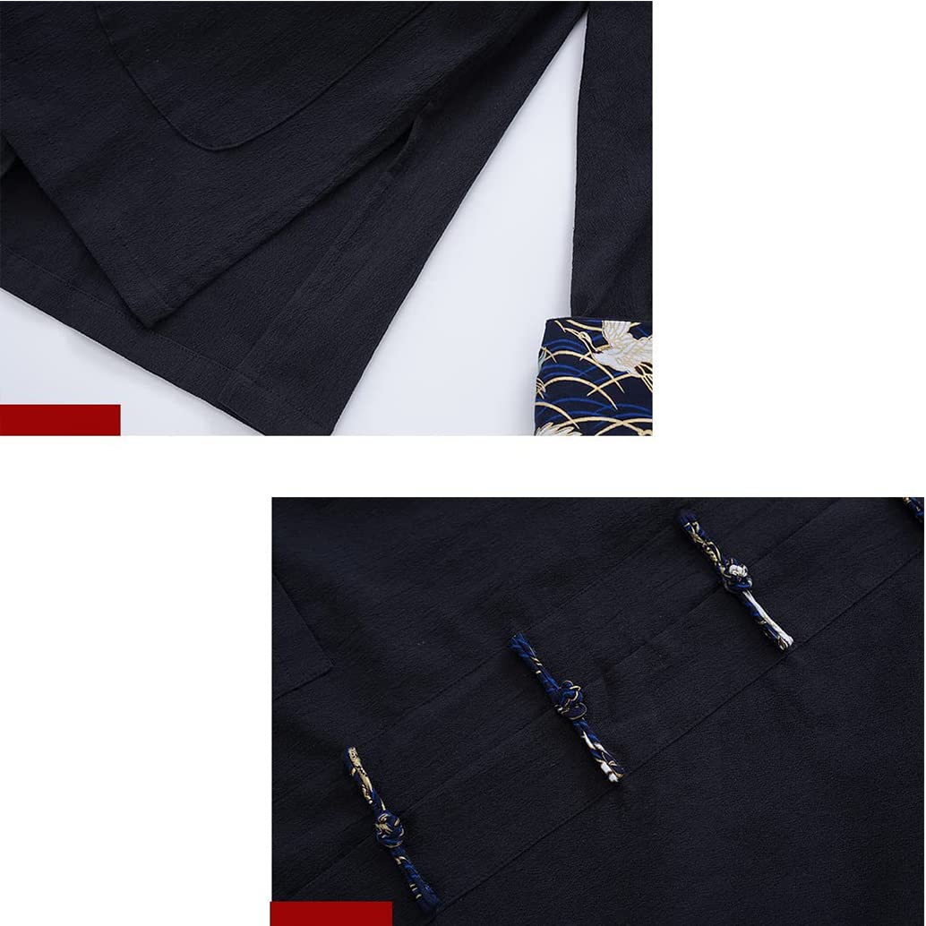 FAMMIX Abito di Arti Marziali da Uomo - Abito Tang Cinese Vestiti Tradizionali Classici Kung Futiformi Pantaloni Pantaloni Pantaloni, Lino di Cotone Tai Chi Vestiti