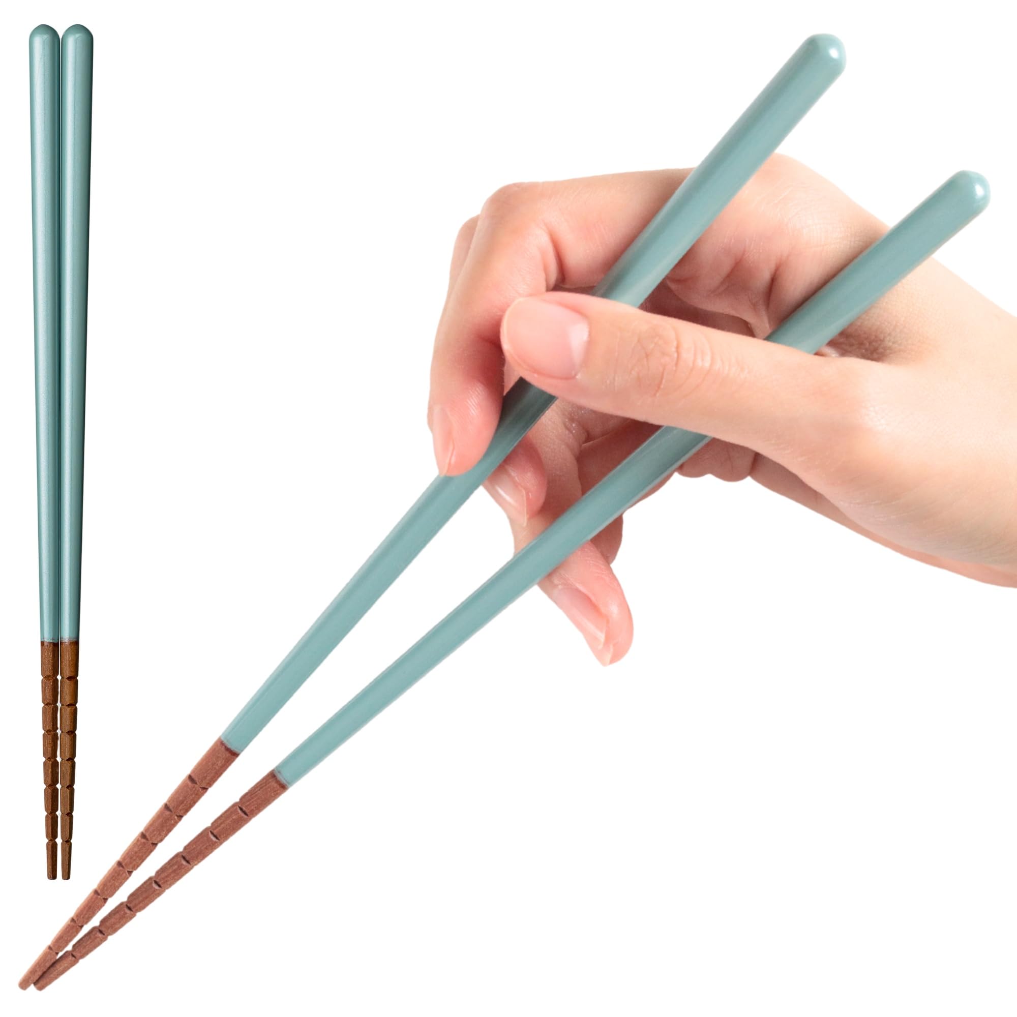 Fracolle V-Spike Chopsticks Ash Blue 9.1in Dishwasher Safe Non-Slip Japan