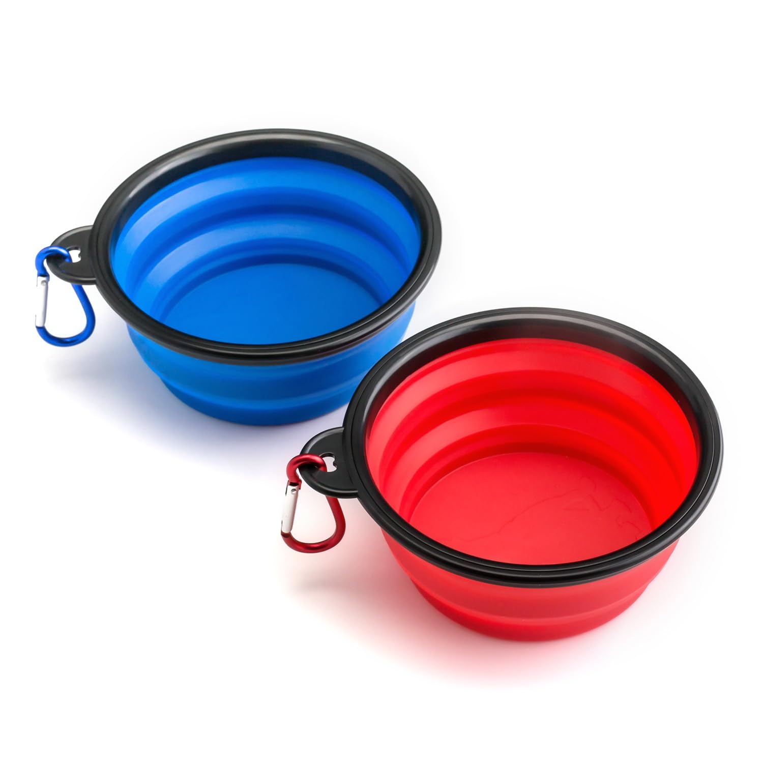 Ciotola Pieghevole Per Cani PhoneNatic - Silicone Rosso, Con Moschettone, 350 Ml - Foto 4