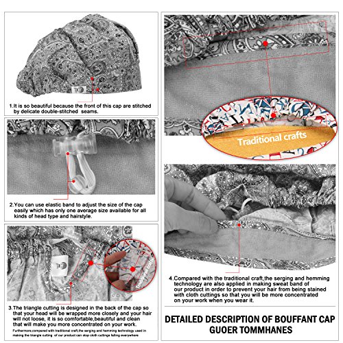 Image of GUOER Hat Bouffant Cap One Size Multi Color