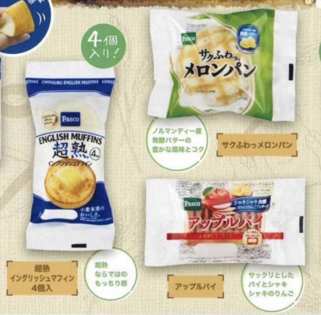 | 超熟 Pascoのパン ミニチュアスクイーズ ガチャ 3点セット