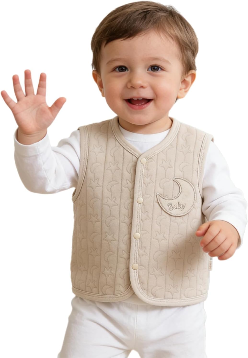 Baby Pure Cotton Vest for Boys Girls Christmas Parent-child Activities Walk Outfit Play Ground Outer
