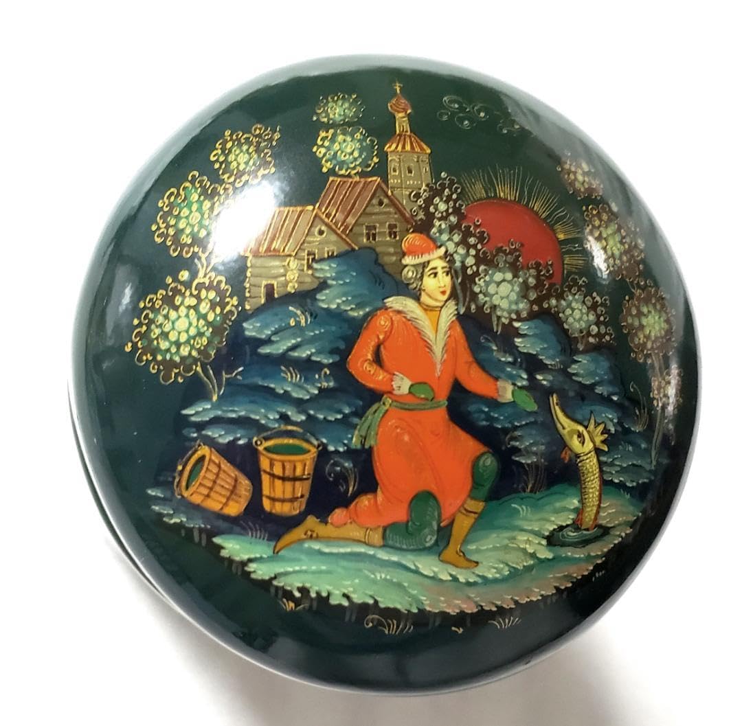 ロシア工芸品　細密画　パレフ 筒状の小箱　箱無し Amazon.co.jp: ロシア工芸品 パレフ 筒状の小箱 箱無し : おもちゃ