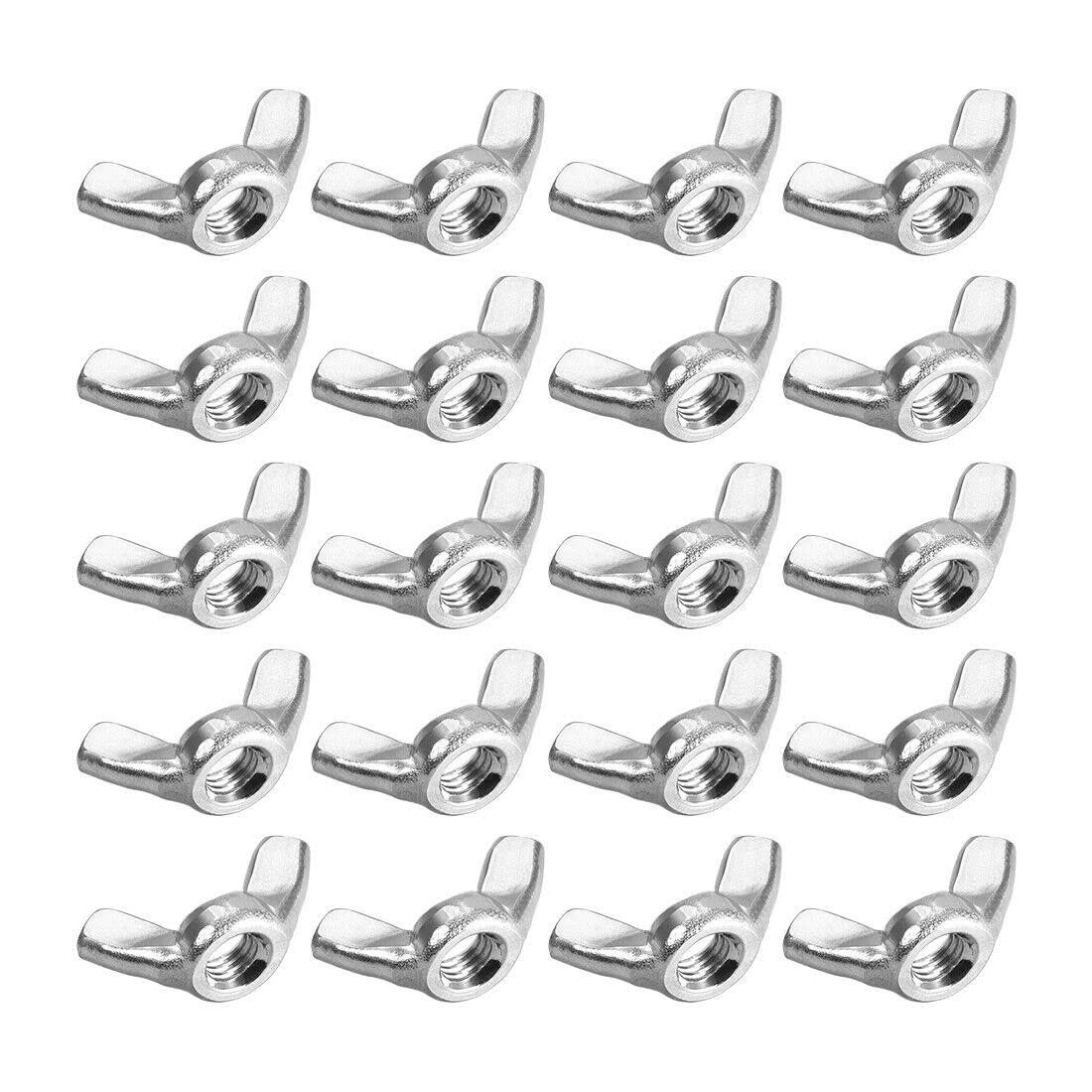 Tool Parts and Accessories M5 Wing Nuts Stainless Steel 304 Hand Twist Tighten Ear Butterfly Nut 20 Pcs (#CN-140824-08346)