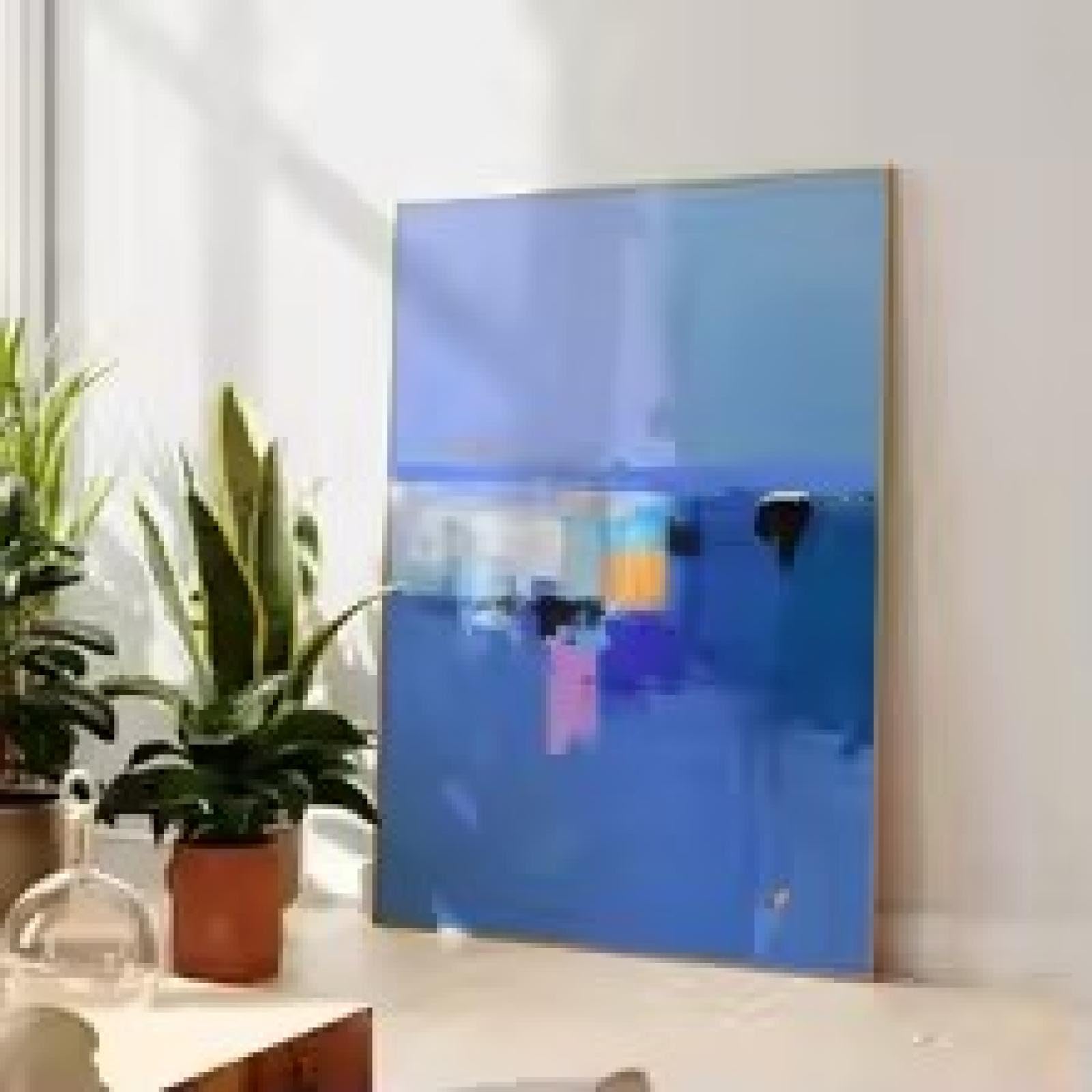 Toile abstraite moderne océan pour raviver un mur blanc vide sans travaux - 8